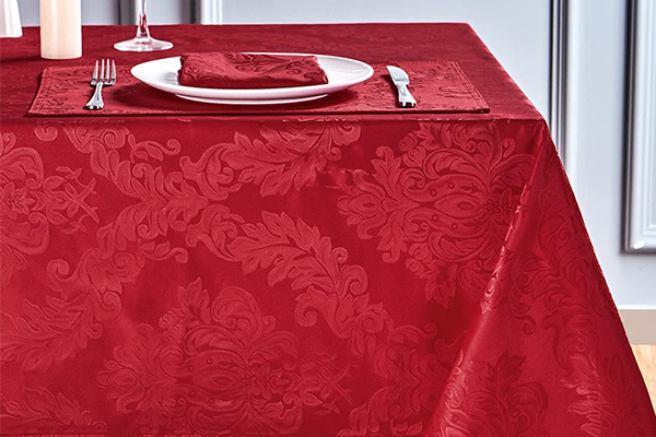 OEM Rectangle Table Cloth, Waterproof Wrinkle Resistant Washable Jacquard Polyester Oblong Rectangular Tablecloth, Fabric Table Cover Kitchen Dining Dinner