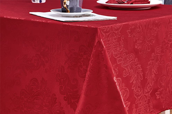 OEM Rectangle Table Cloth, Waterproof Wrinkle Resistant Washable Jacquard Polyester Oblong Rectangular Tablecloth, Fabric Table Cover Kitchen Dining Dinner