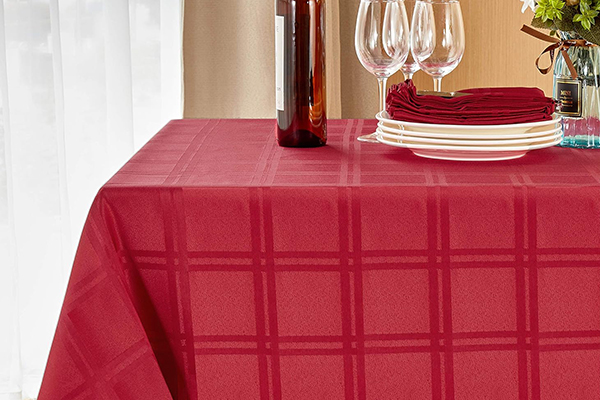 OEM Microfibre Plaid Table Cloth Rectangle Modern Tablecloth Waterproof Anti-Shrink Soft And Wrinkle Resistant Decorative Fabric Table Cover For Kitchen