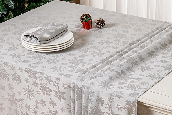 OEM Christmas Jacquard Tablecloth Waterproof Damask Floral Pattern Table Cloth, Heavy Weight Wipeable Wrinkle Free Table Covers For Dinner Or Daily Uses