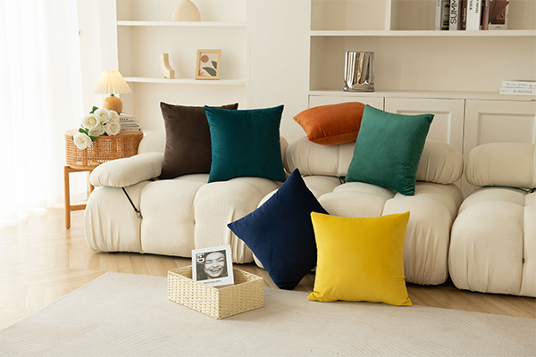 Velvet Soft Solid Decorative Square Throw Pillow Covers Set Cushion Case For Spring Sofa Bedroom Car