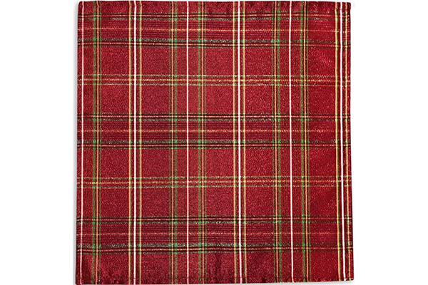 Home Fashions Shimmering Plaid Metallic Holiday Fabric Tablecloth