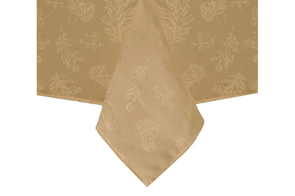 Home Fashions Elegant Woven Leaves Jacquard Damask Tablecloth